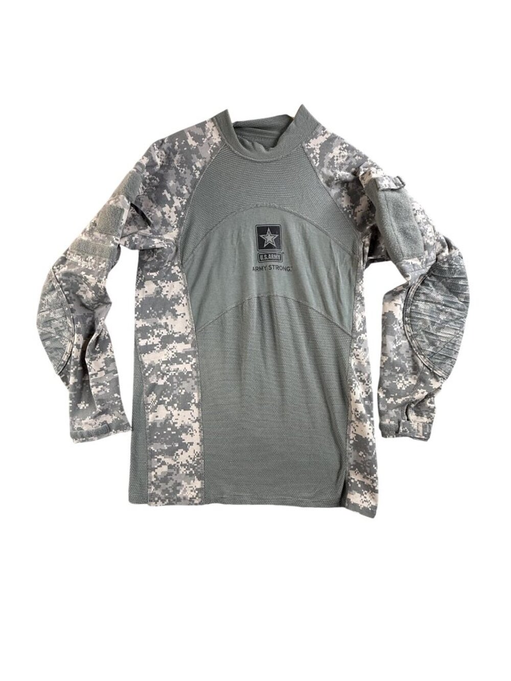 Massif Army Combat Shirt Mens Large Green Camo Sleeves Flame Resistant Tactical